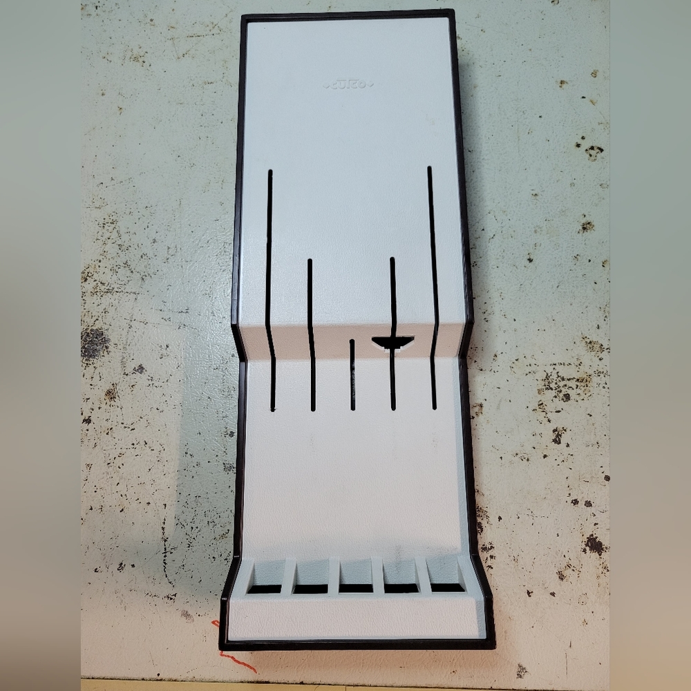 Cutco 5-Knife Holder #1742 Wall Mount/ Drawer Brown/ivory Plastic 17”x6 …